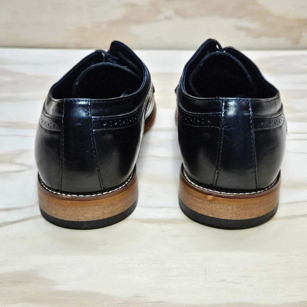 Stacy Adams Dickinson Mens Black Leather Cap Toe Oxford Shoes 25066-001 10.5M